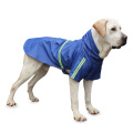 Haustier kleiner Kleider großer Regenmantel Jacke Streifen Hoodie Poncho Reflektierender Welpe Jumpsuit mit maßgeschneiderten Big Dog Regenmantel